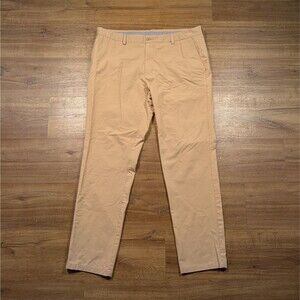 Vineyard Vines OTG On The Go Pants Mens 38x32(31) Beige Performance Stretch Golf